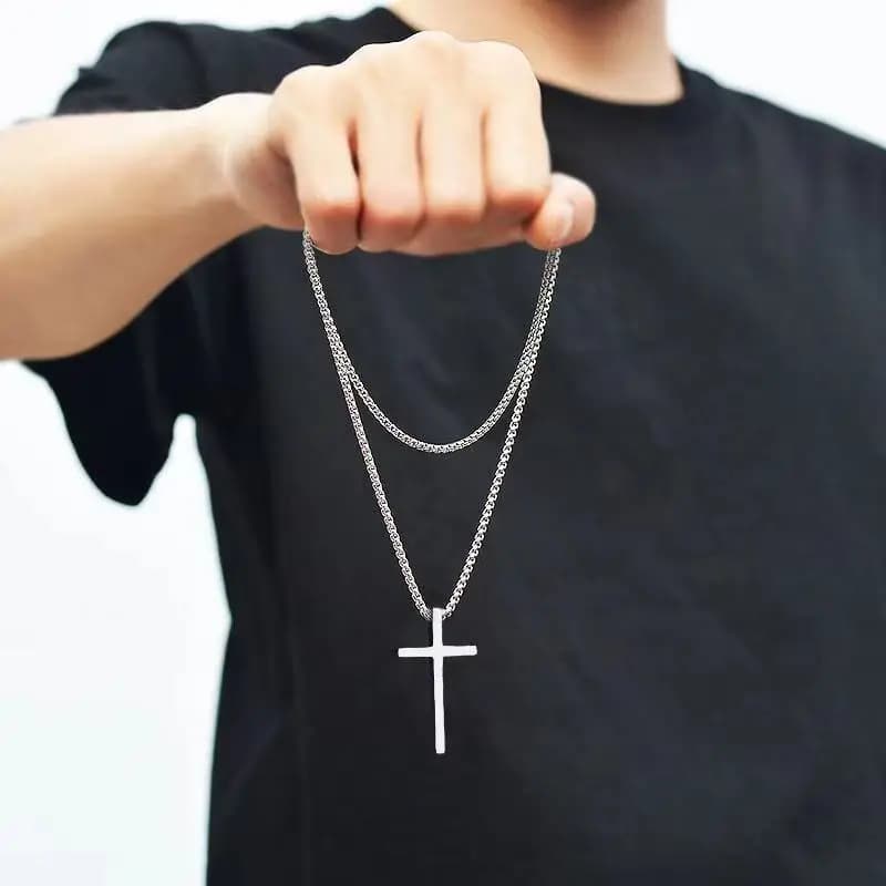 2025 nouvelle Religion chrétienne Simple collier pour femmes hommes vierge marie jésus croix pendentif chaînes bijoux de mode longueur 60/70CM