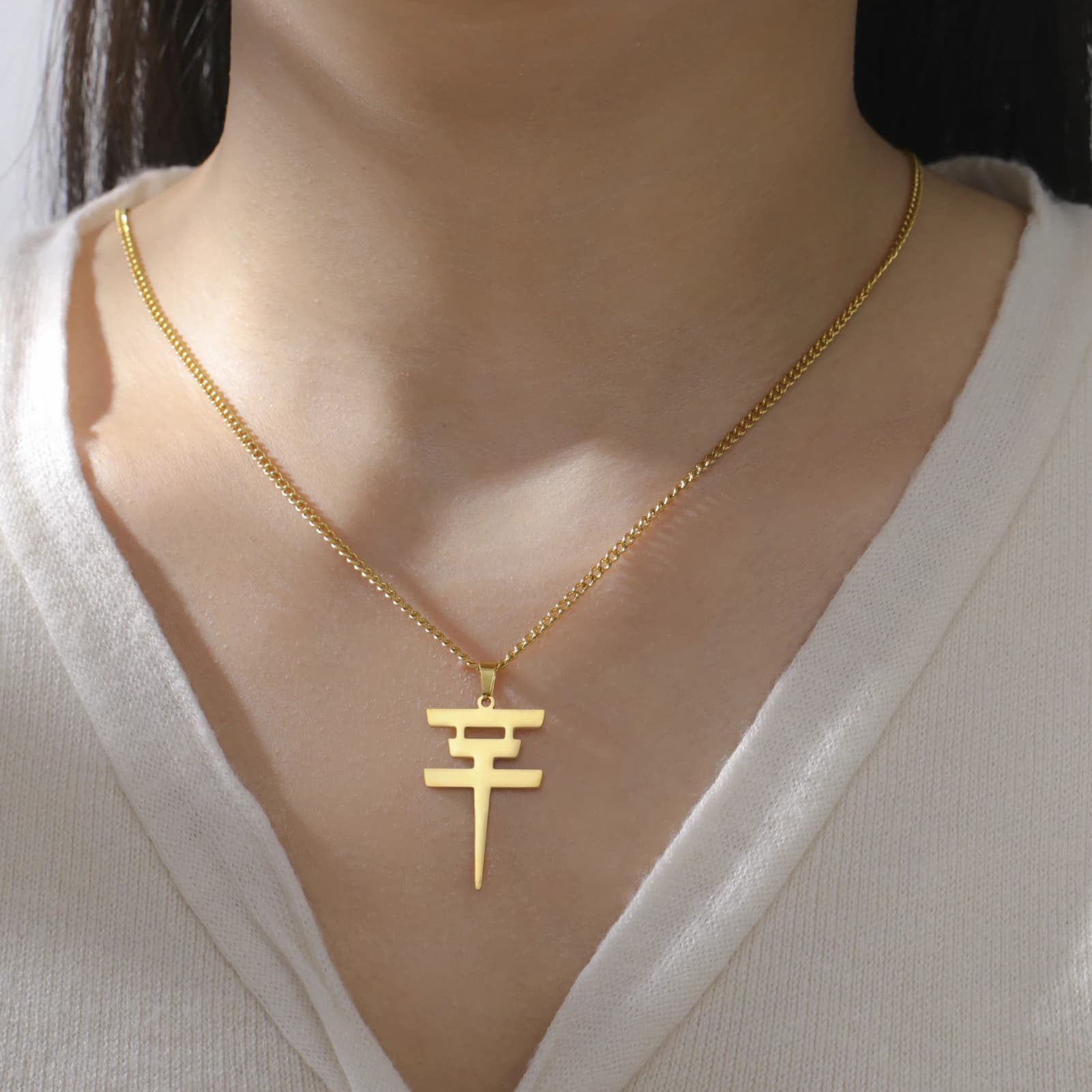 Tokio Hotel Merch Collier en acier inoxydable Bande Symbole Pendentif Alternative Rock Fan