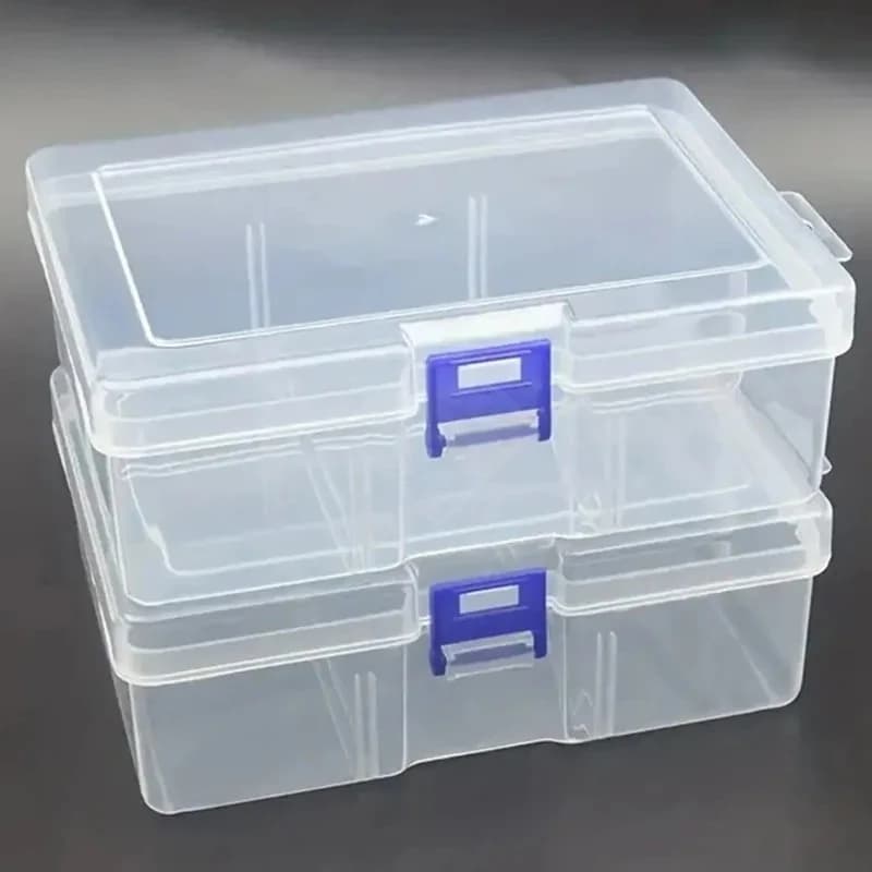 Boîtes de rangement en plastique transparentes, pour bijoux, accessoires de quincaillerie, petits articles, bricolage artisanat cosmétiques