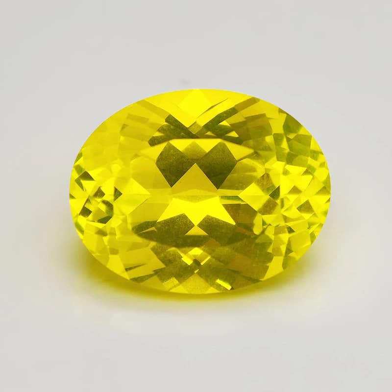 Liste de bijoux pour clients VIP exclusifs - Jaune canari + Lavande, taille ovale 10x12mm, sans certificat