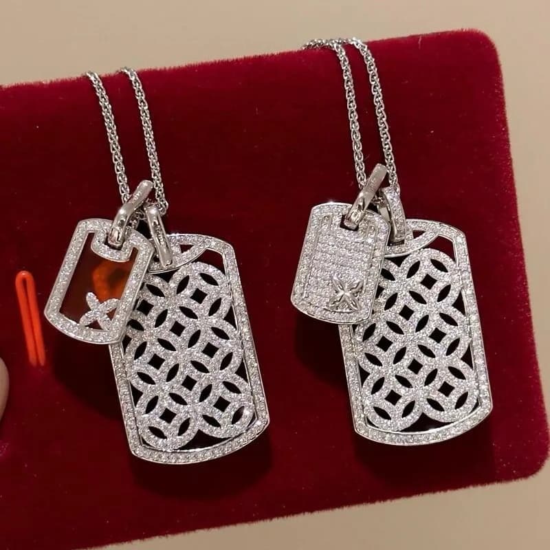 Luxueux collier carré en argent 925 incrusté de diamants rétro nouveau dans le style chinois exquis collier de luxe chaîne bijoux cadeau