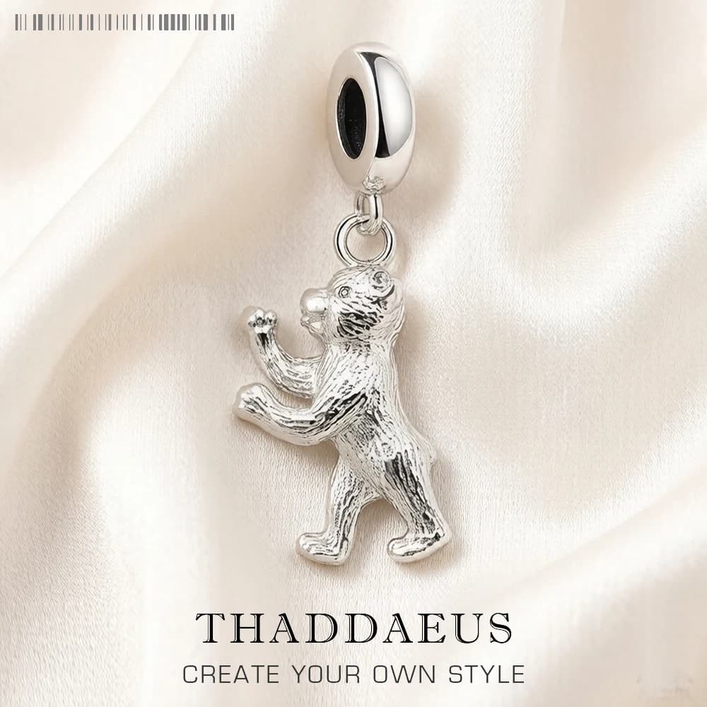 Pendentifs à breloque ours Berlin pour femmes et hommes, en argent Sterling 925, nouveaux bijoux mignons