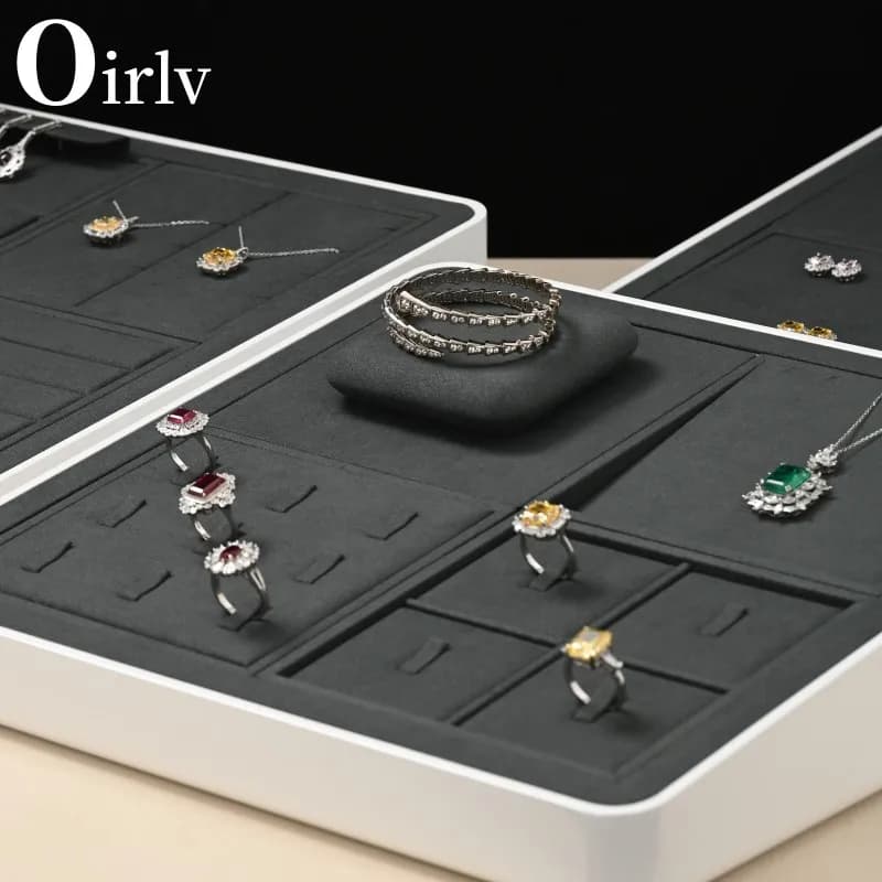 Oirlv – ensemble d'exposition de bijoux bleu, armoire de magasin, accessoires d'exposition de colliers, buste de bijouterie, bague, boucles d'oreilles, plateau de bracelet