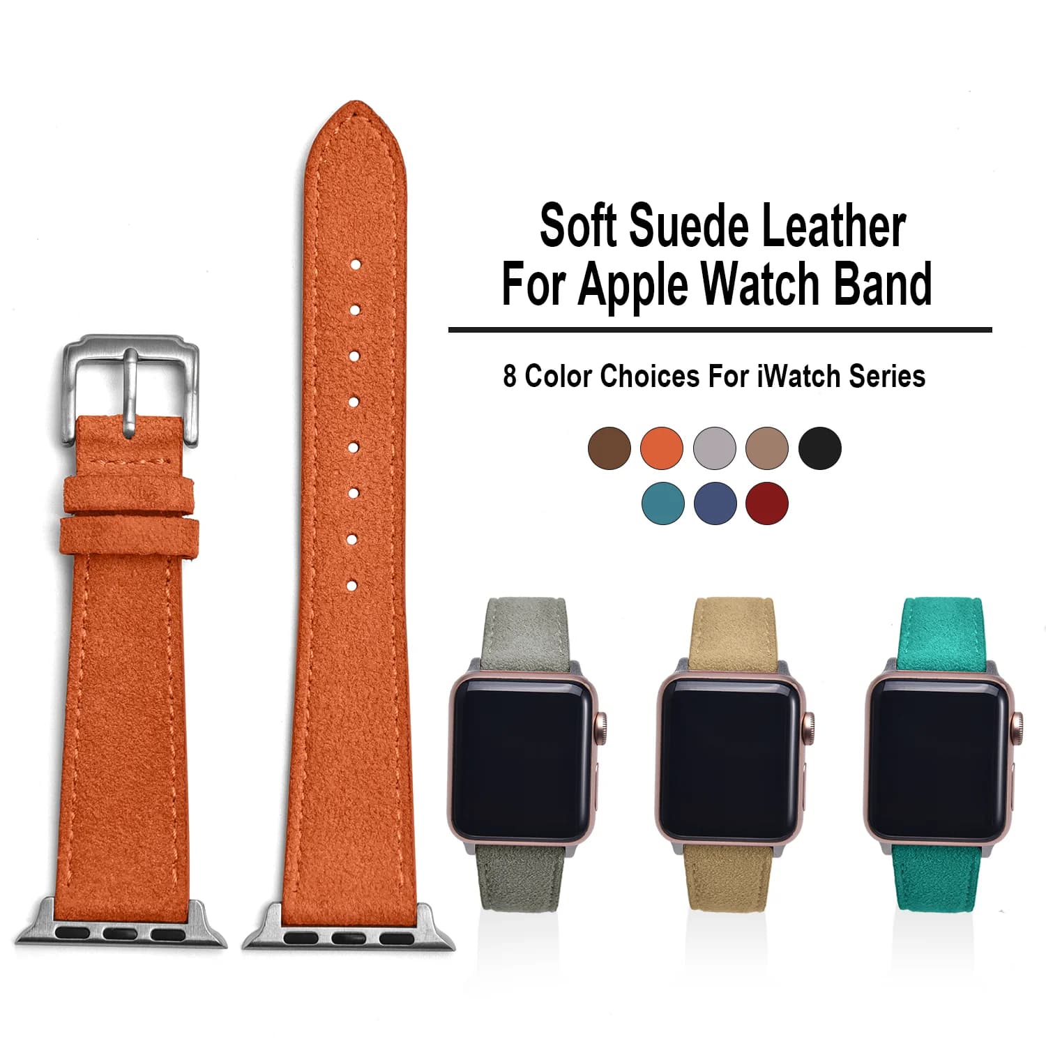 Bracelet de montre en cuir pour Apple Watch