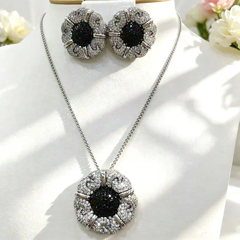 Parure de bijoux GODKI originale italienne plaquée or 18 carats