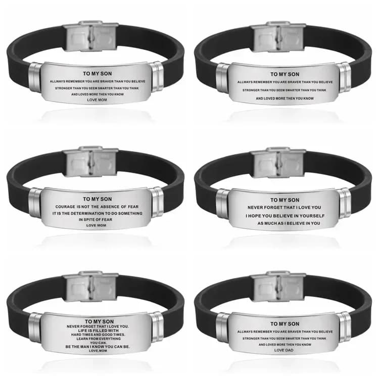 Bracelet en silicone pour homme