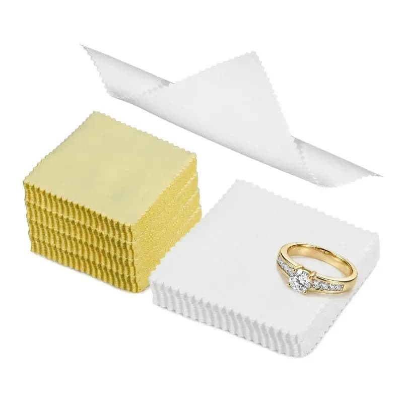 50 chiffons de polissage couleur argent, chiffons de nettoyage doux pour bijoux en argent et or, outil de polissage