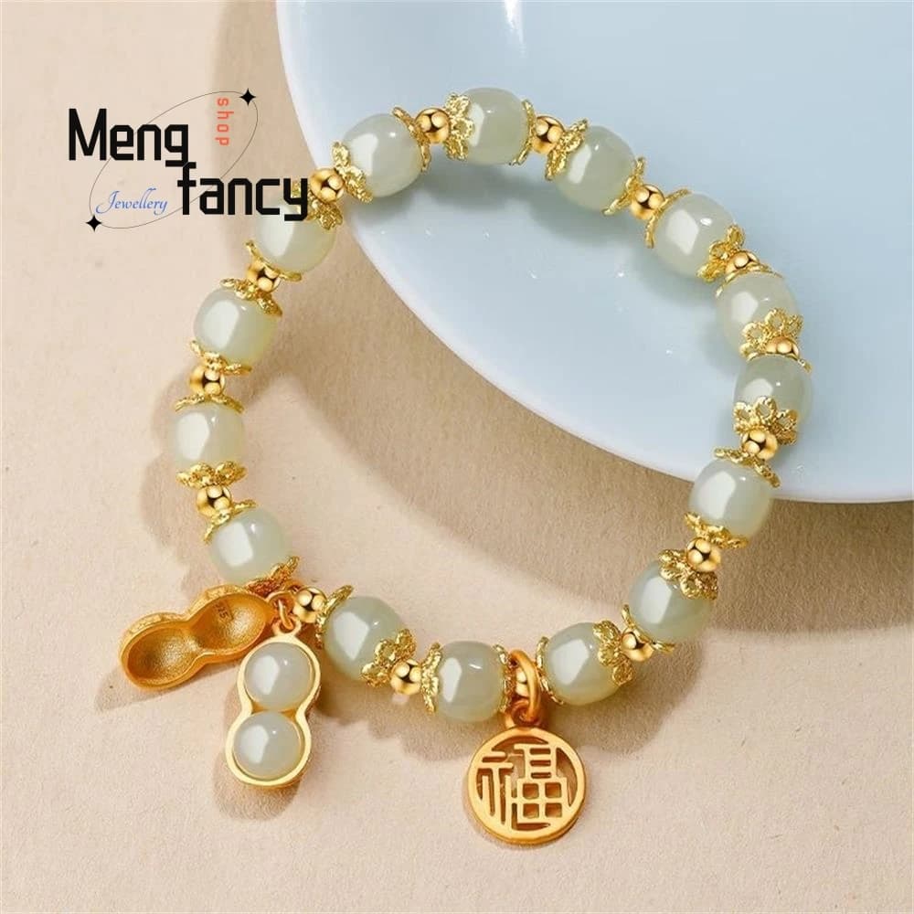 Bracelet en Jade Hetian naturel