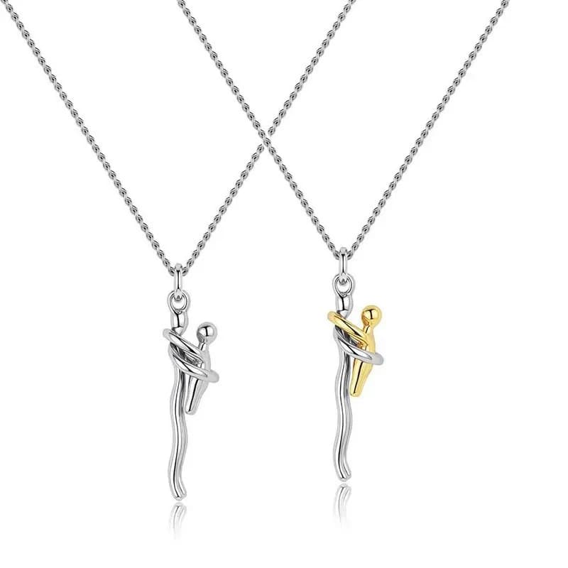 Collier bicolore 2025 avec pendentif détachable Mère et Enfant, bijoux DIY pour occasions spéciales en famille