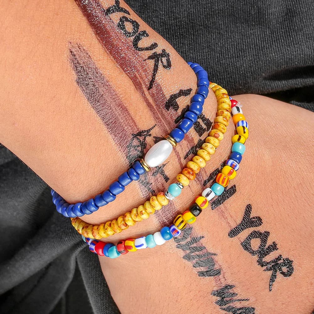 Meetvii bohème coloré MIYUKI perles Bracelet extensible pour femmes hommes Style Simple petite perle