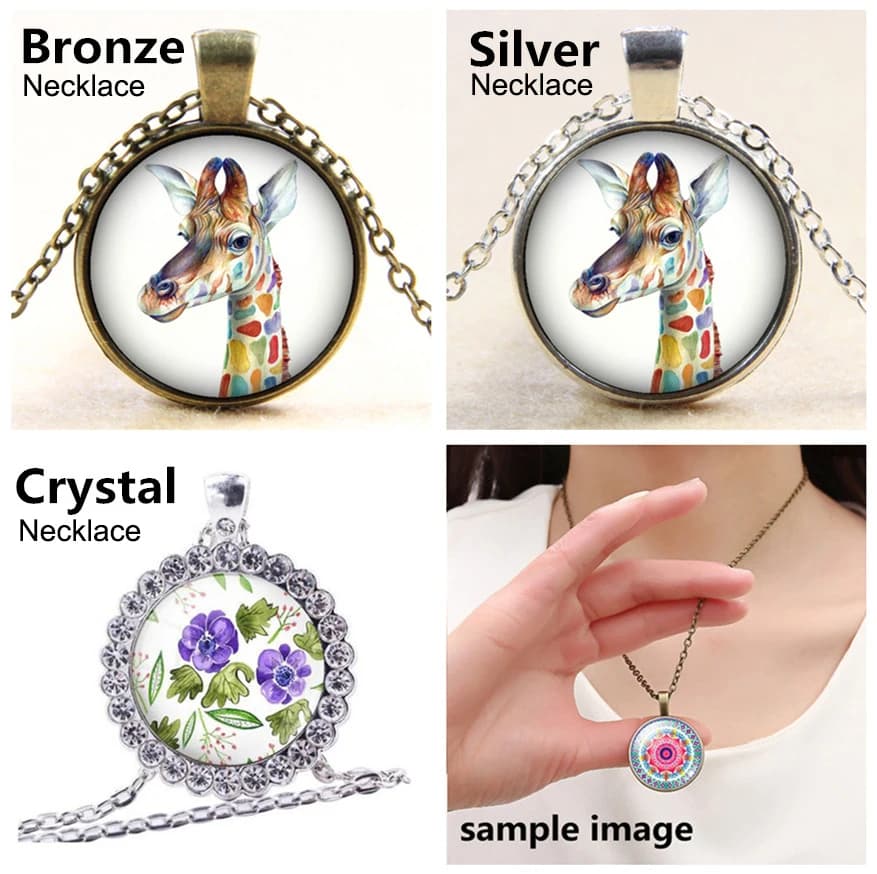 Collier pendentif cabochon en verre rond personnalisé avec photo personnalisée, chaîne continent, broche, épingle, aromathérapie, clips de voiture, bijoux
