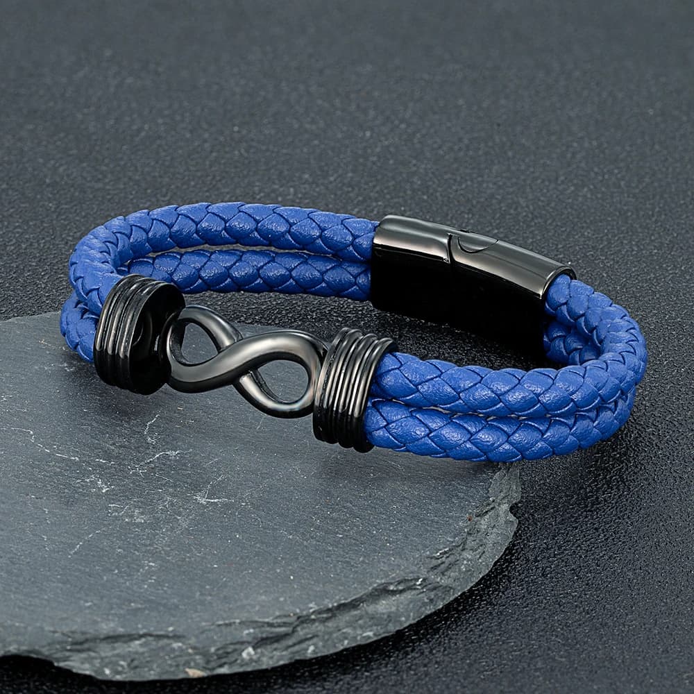 Bracelets en cuir numéro 8 pour hommes