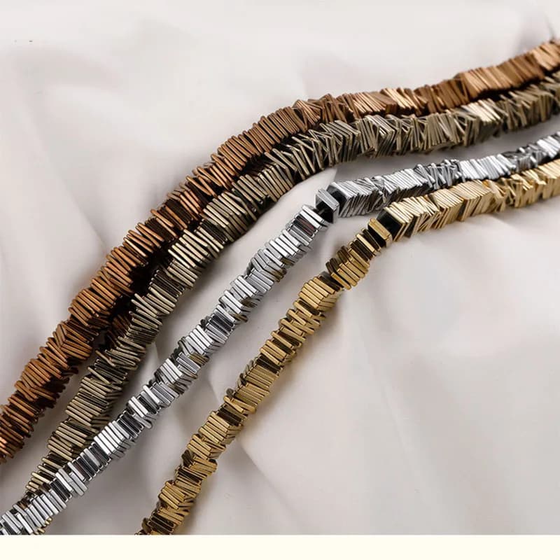 Collier de perles d'hématite pour bracelet, boucles d'oreilles exécutives, bijoux de mode pour femmes, accessoires de bricolage