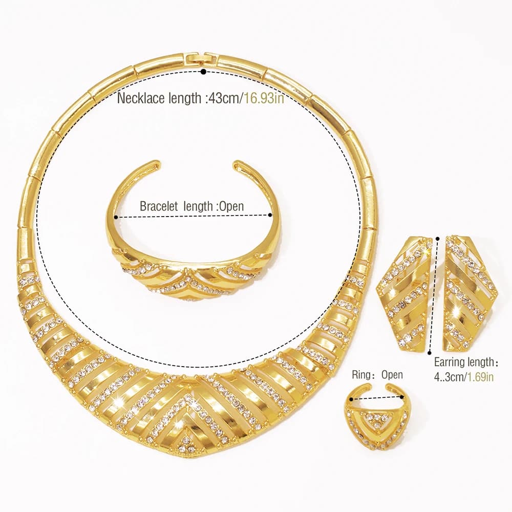 GZJPEI – ensemble de bijoux couleur or dubaï