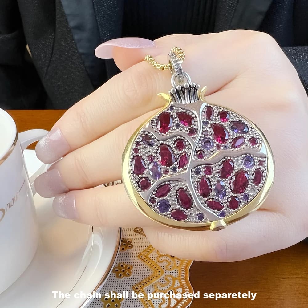 Pendentif grand grenade printemps mode 925 bijoux en argent Sterling cadeau romantique pour les femmes