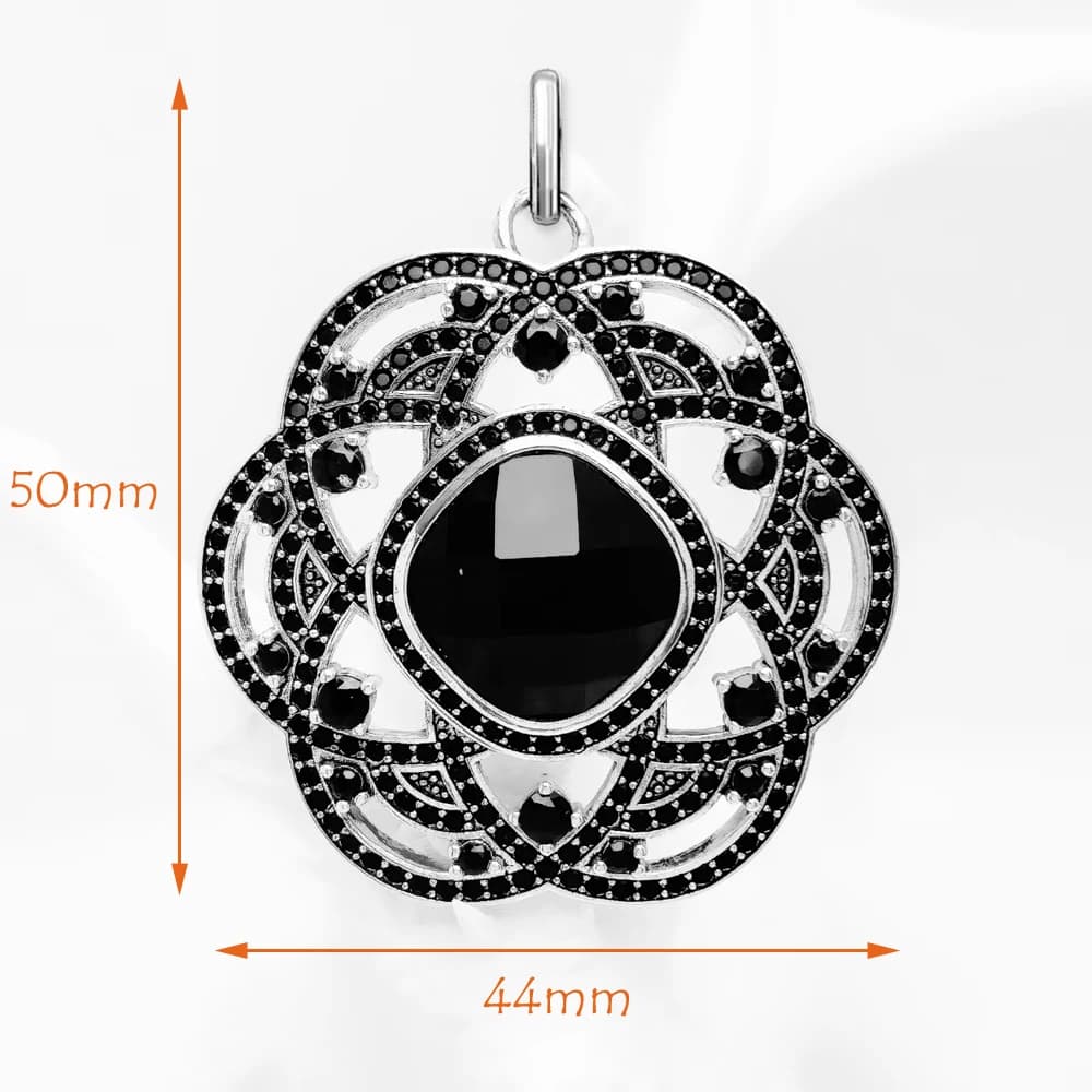 Pendentif fleur Rose noire, accessoires européens, flambant neuf, bijoux à la mode, cadeau Vintage pour femmes
