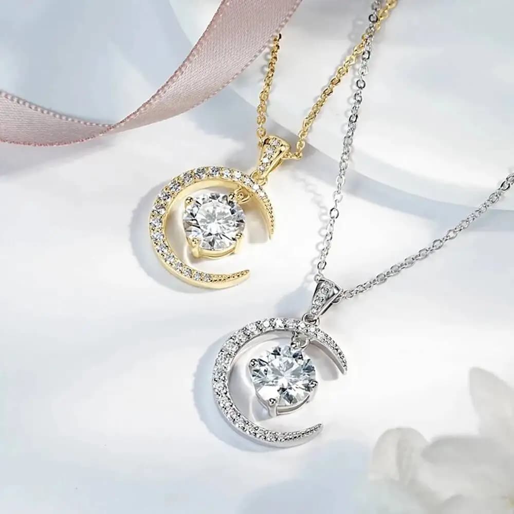 Collier en argent sterling S925 avec moissanite 2 carats pour femme, pendentif design haut de gamme, chaîne de clavicule élégante, bijoux fins pour femme