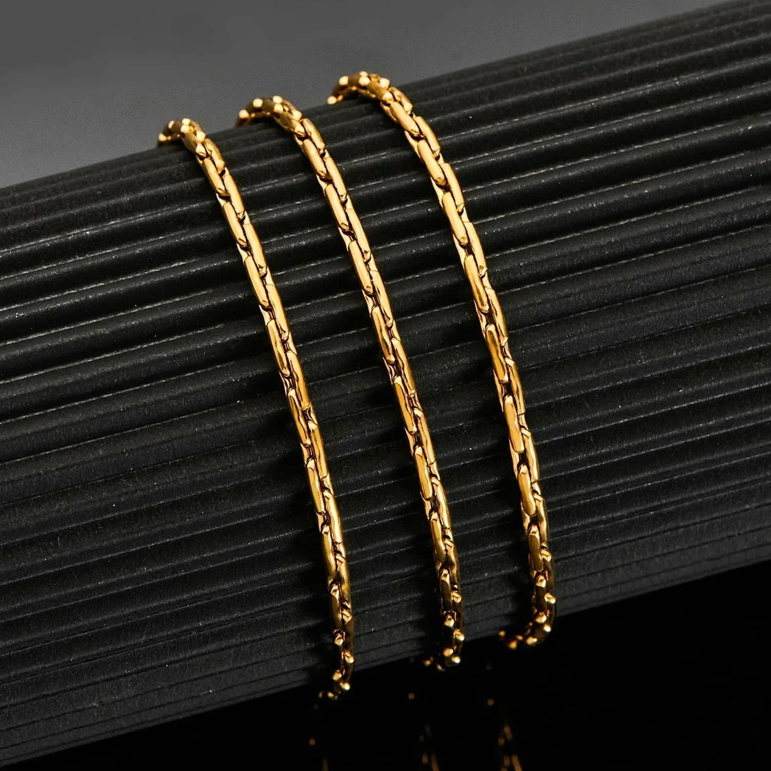 Collier ras du cou étanche en acier inoxydable, chaîne à maillons couleur or Noble, bijoux de haute qualité