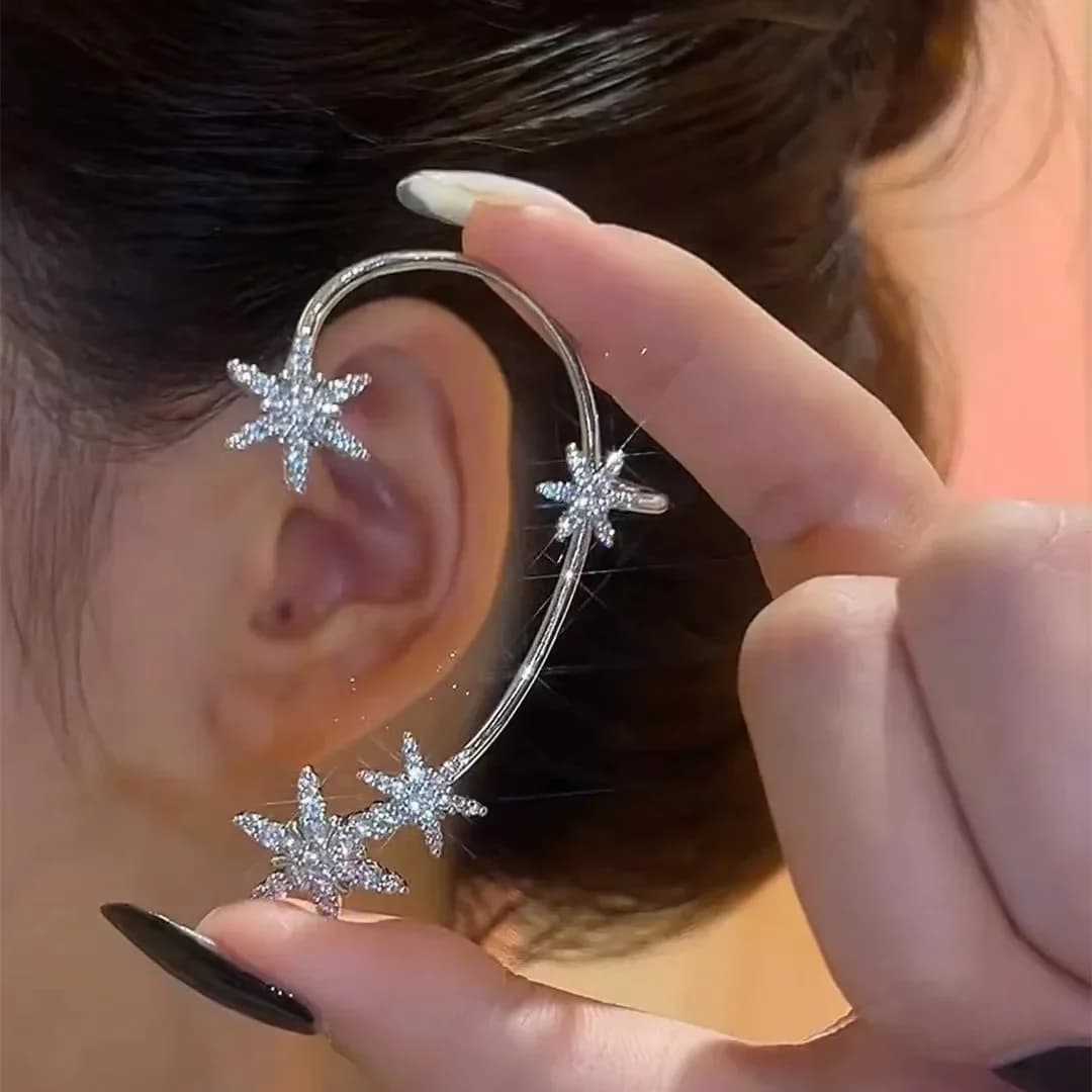 Boucles d'oreilles à Clip papillon en feuille de métal plaqué argent pour femmes