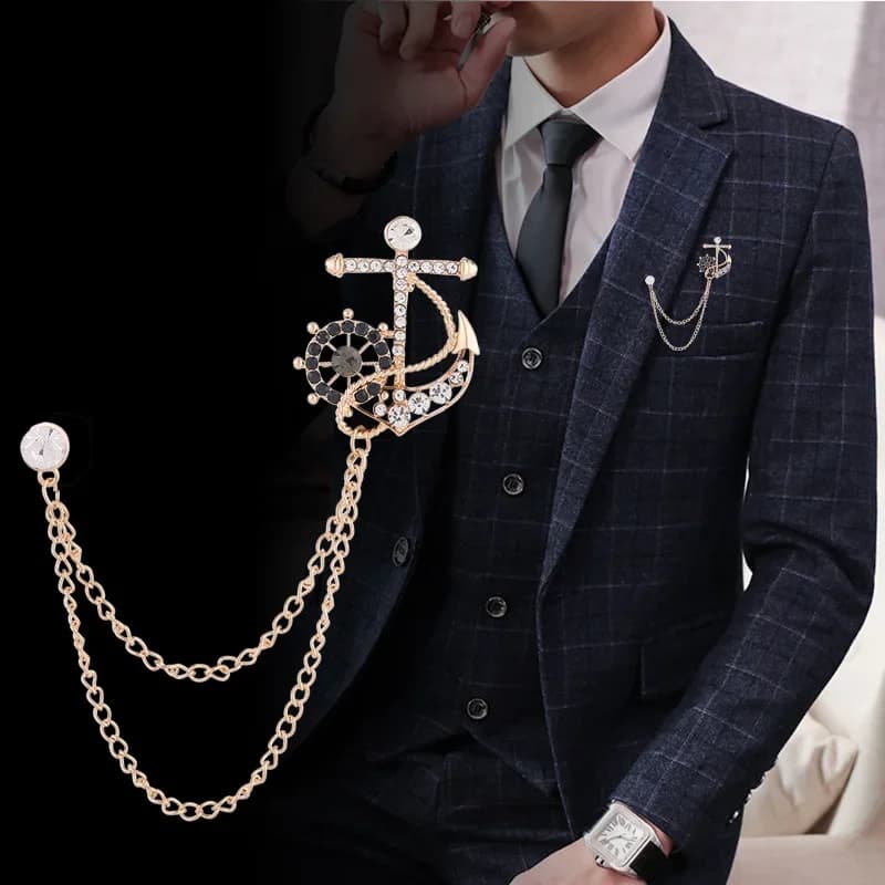 Broches d'injecteur en cristal pour femmes et hommes