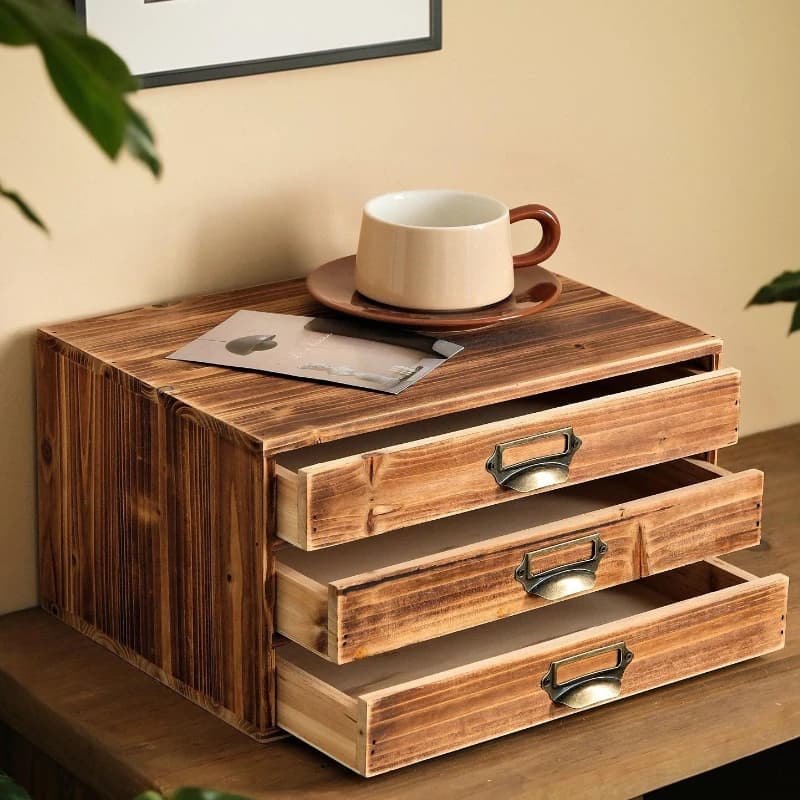 Boîte de rangement de bijoux Vintage, tiroir de collier de Bracelet en bois, organisateurs d'accessoires de bijoux, compartiments divisés, boîte de rangement