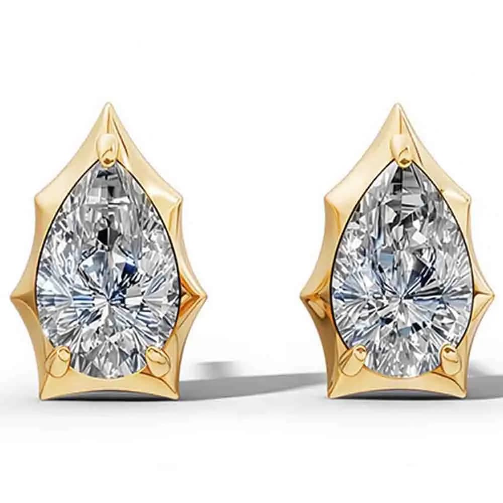 WUIHA – boucles d'oreilles élégantes en argent Sterling 925, coupe Marquise, couleur D, diamants Moissanite véritables, bijoux fins, test réussis