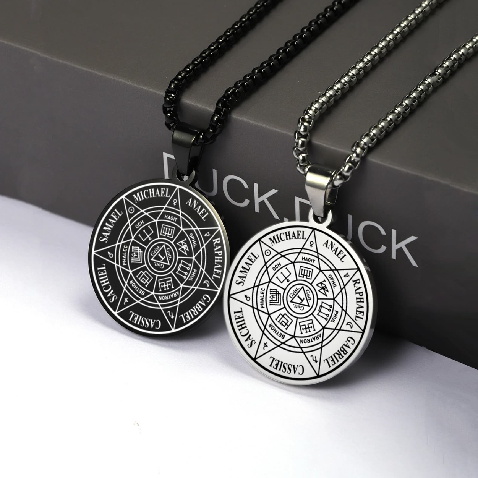 Collier pendentif Sceau de Salomon 7 Archanges pour femmes et hommes