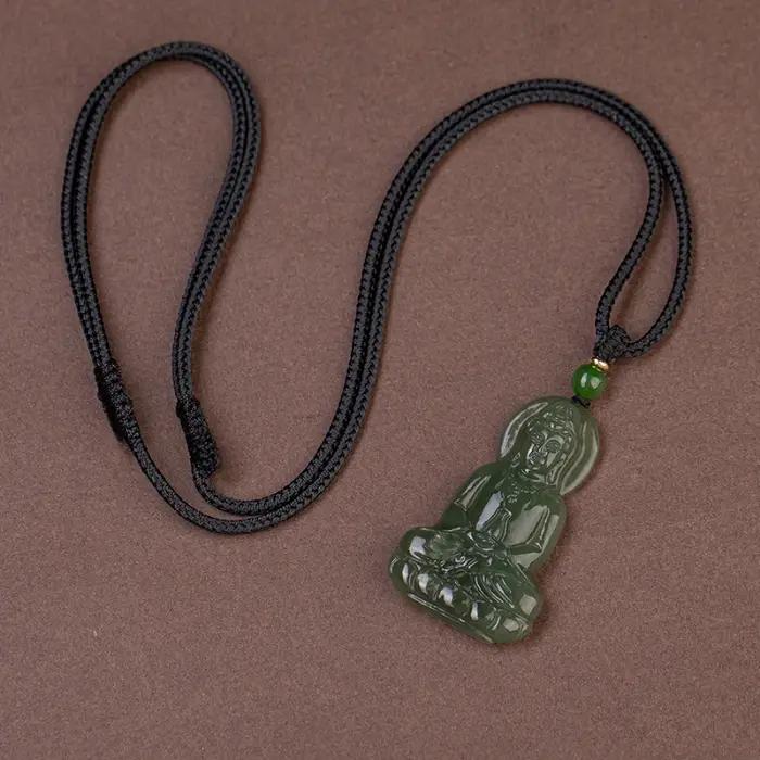 Guanyin-Pendentif tête de bodhisattva, collier diversifié