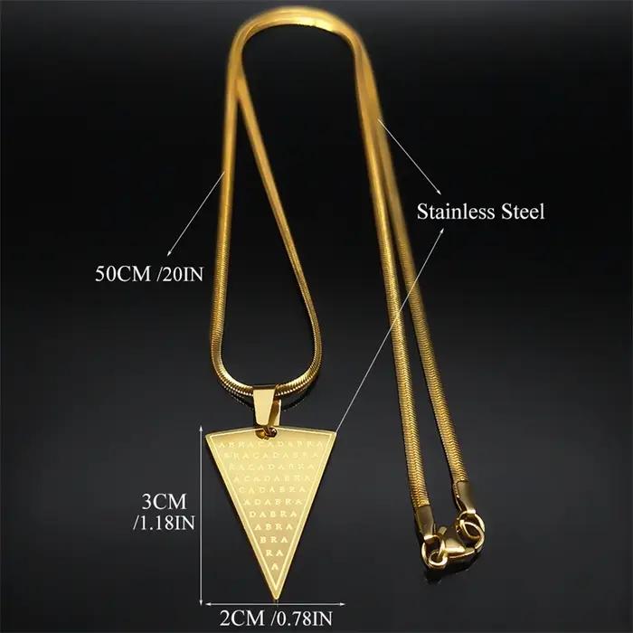 Collier de sorcière en acier inoxydable pour hommes et femmes