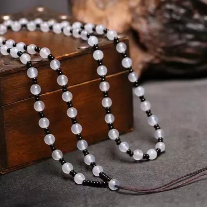 Cordon de pendentif tressé à la main chaîne perles en verre pour femmes polyvalent occasions spéciales