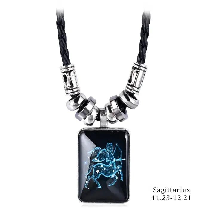 Collier personnalisé constellation galactique 12 signes zodiaque horoscope bijou pour hommes et femmes occasions spéciales