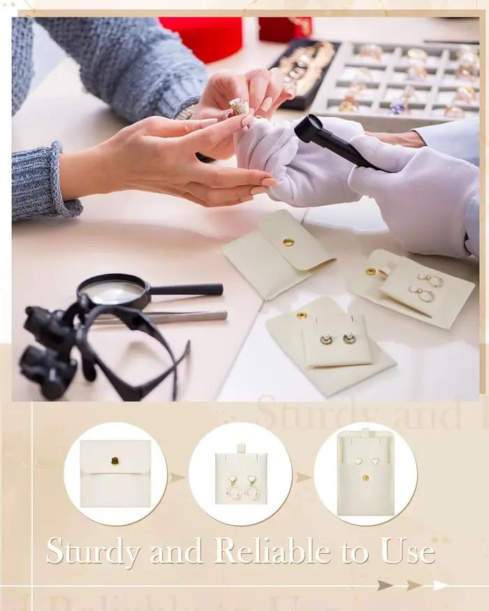 Sac d'emballage de bijoux en velours pour bracelets, colliers, bagues et boucles d'oreilles, protection et présentation élégante pour femmes, idéal pour rangement, transport et cadeaux
