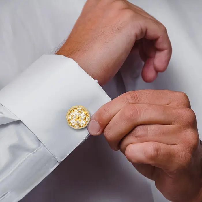 HAWSON boutons de manchette en Zircon pour hommes