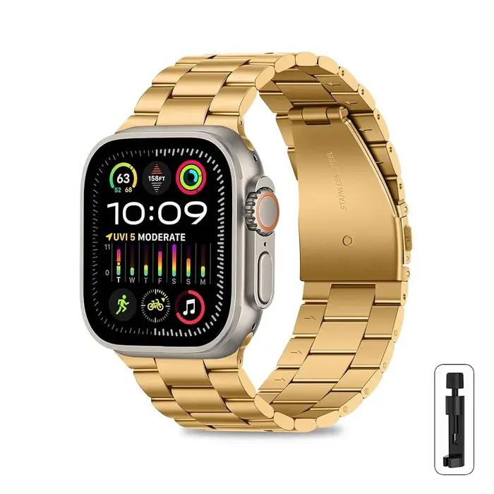 Bracelet en acier inoxydable pour Apple Watch Ultra 3/2, 46mm 49mm 40mm 44mm 42mm 41mm 45mm, IWatch série 11 10 9 8 7 SE 6