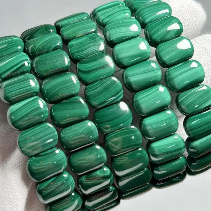 Meihan – Bracelet en Malachite naturelle, pour la fabrication de bijoux, le design, les talismanes,