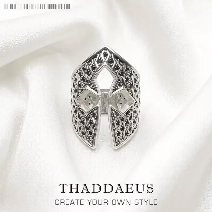 Bague en forme de casque de chevalier, bijoux fins de style européen, flambant neuf, pour femmes et