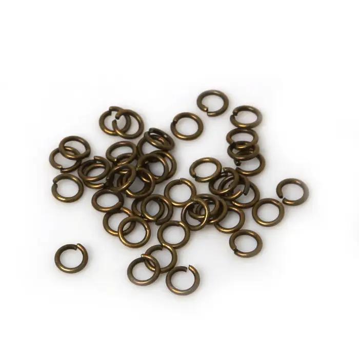 Bagues de saut ouvertes et fendues en or Rhodium Antique