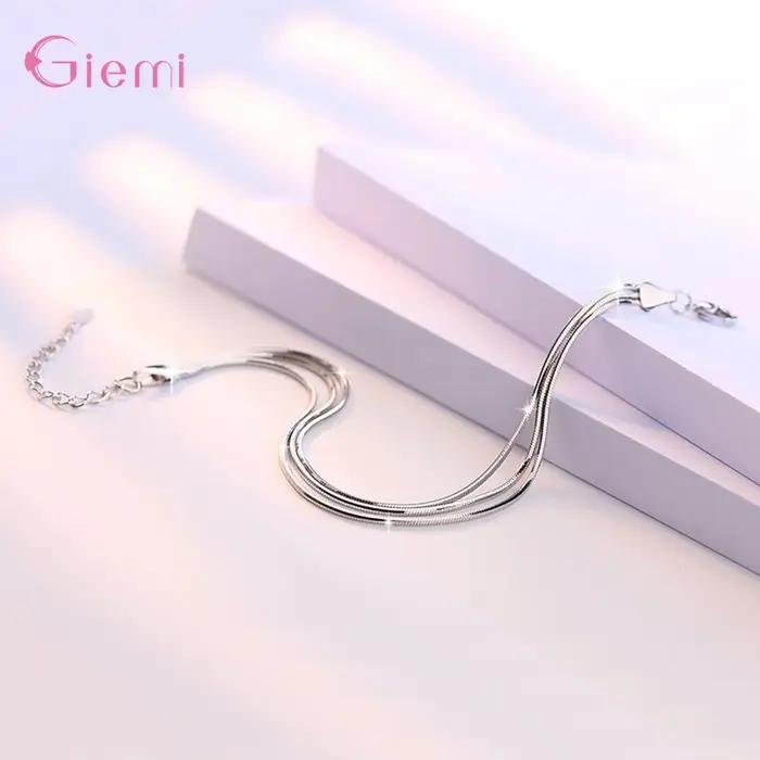 Bracelet en argent regardé 925 pour femme