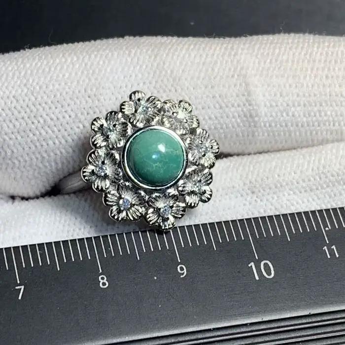 Bague en turquoise naturelle 57
