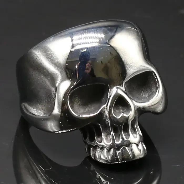 Bagues de crâne vintage pour hommes, Punk Rock, acier inoxydable, bagues de fête, alliances robustes, style original pour hommes