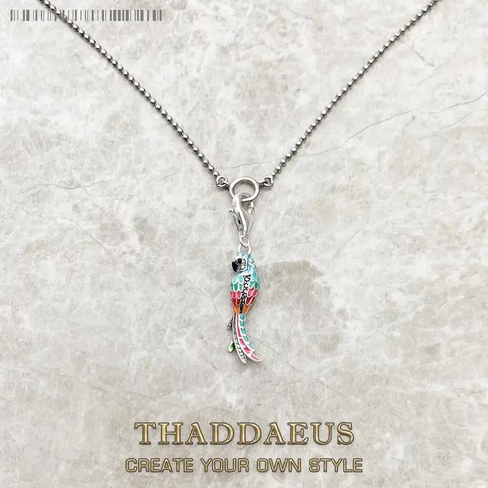 Collier Perroquet Paradis Bohème Coloré en Argent Sterling 925 Cadeau pour Femme Occasions Spéciales
