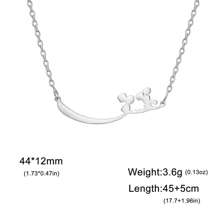 Vassago-Collier de luxe en acier inoxydable pour femme, bijoux minimalistes, cadeau de la journée de Léon, persan, iran farsi