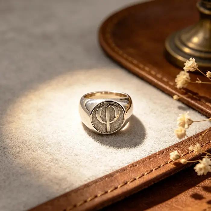 Bague signet personnalisée pour homme de 15 mm