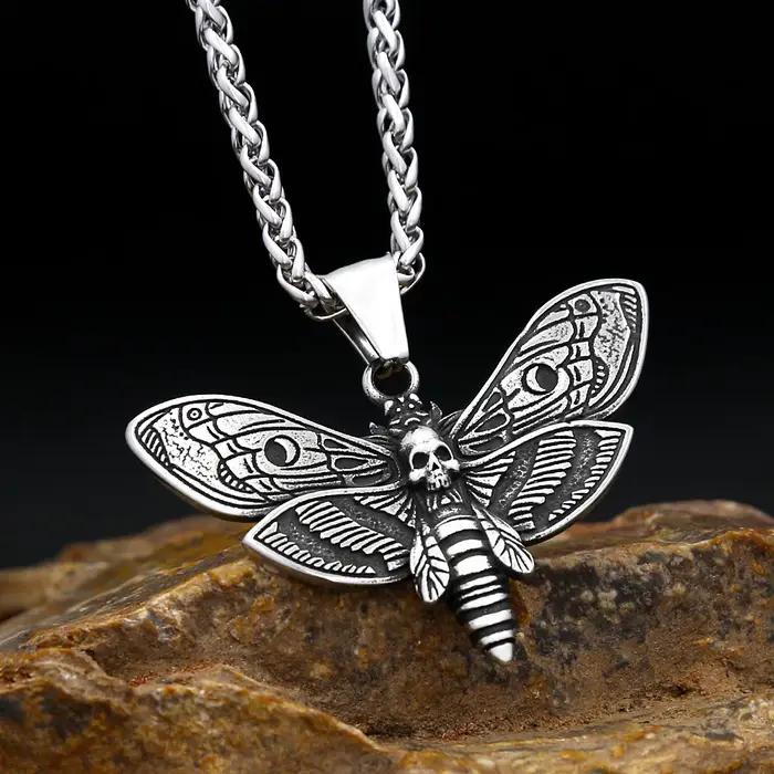 Collier avec pendentif tête de mort pour hommes