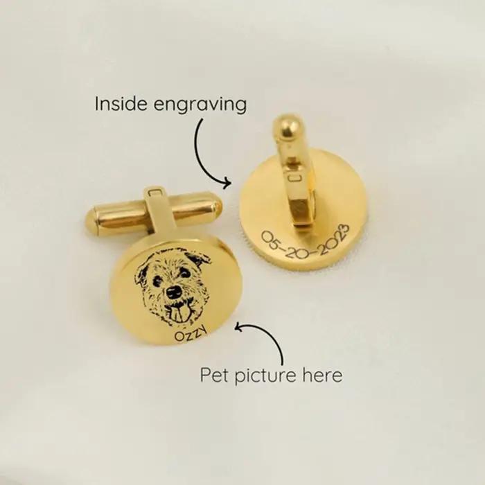 Boutons de manchette personnalisables pour homme