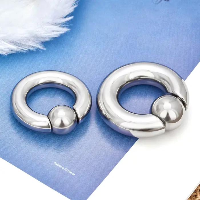 Septum Piercing bijoux F136 titane nez anneau fil interne grand calibre circulaire haltères oreille Lobe Piercing expanseur boucle d'oreille