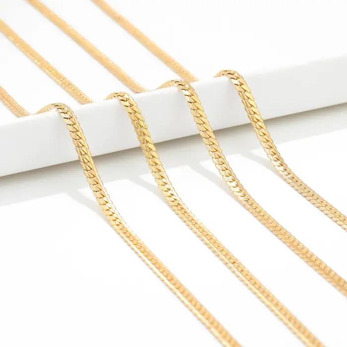Chaîne cubaine en acier inoxydable couleur or pour bricolage bijoux collier bracelets gourmettes composants faits à la main fournitures en vrac pour occasions spéciales