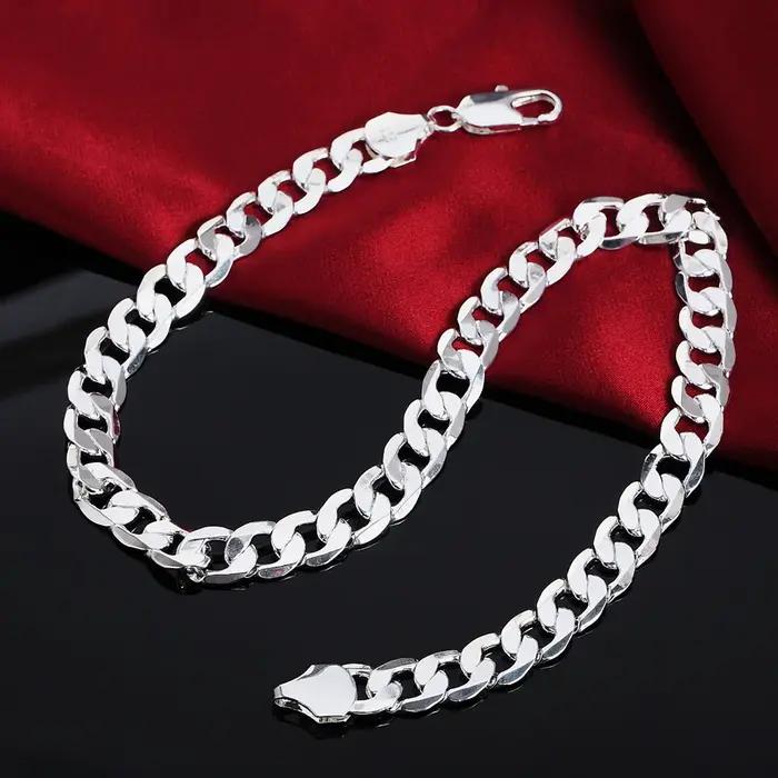 Collier en argent Sterling 925 pour hommes chaîne Figaro classique pour occasions spéciales partis mariages cadeaux
