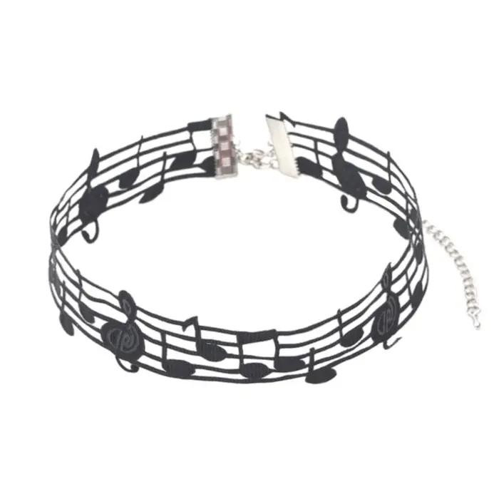 Collier à mode avec design notes musique