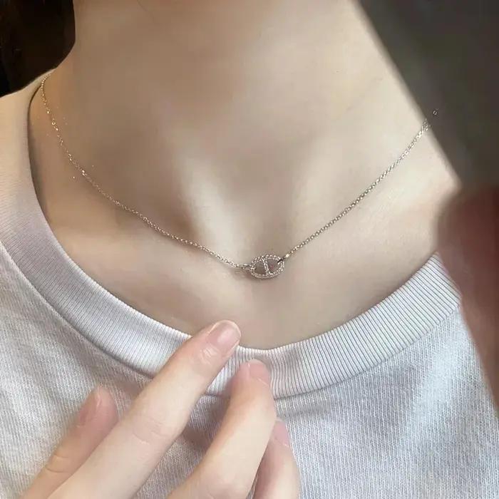 Collier de couple en argent sterling CY